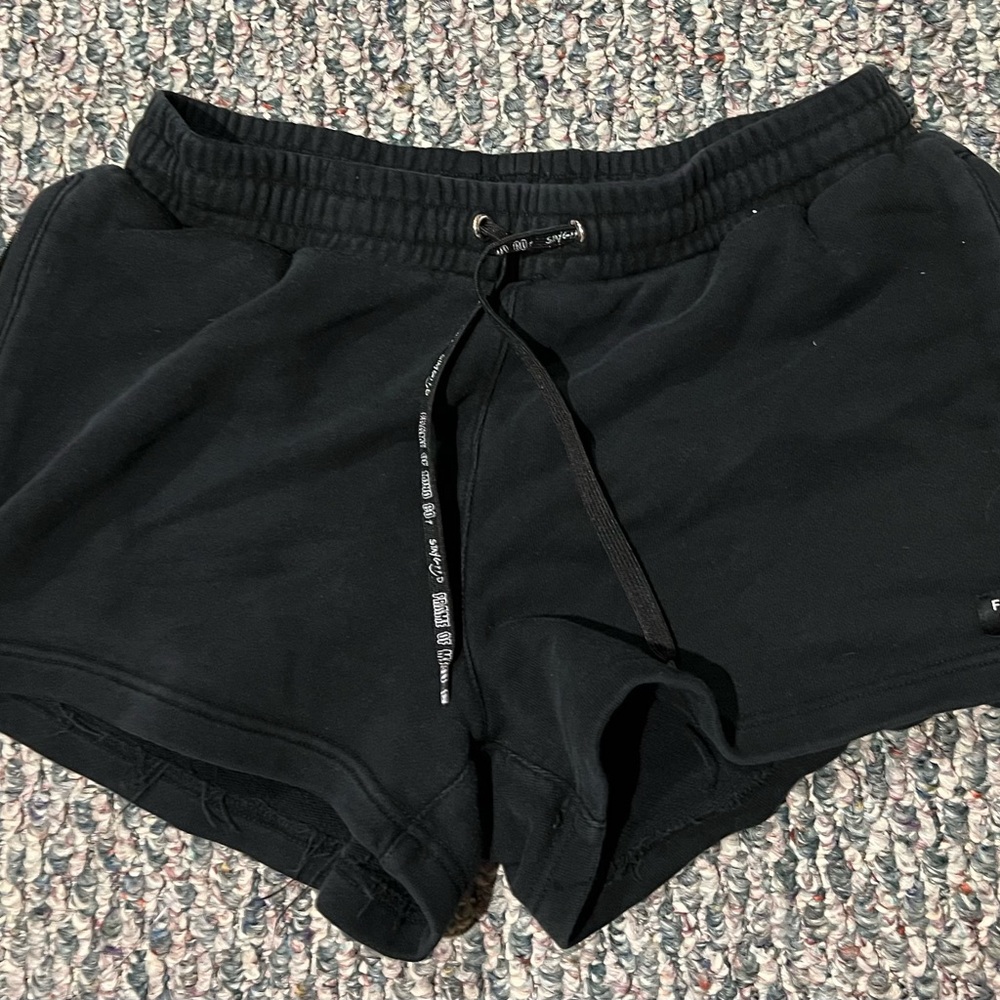 Black Frame of Mind Cotton Blend Jogger/Sweat shorts, Size Small